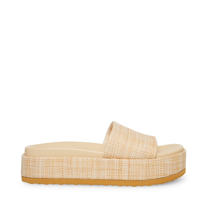 Sandalias de Diapositivas Steve Madden Kasper Natural Mujer Beige | ES KP8061